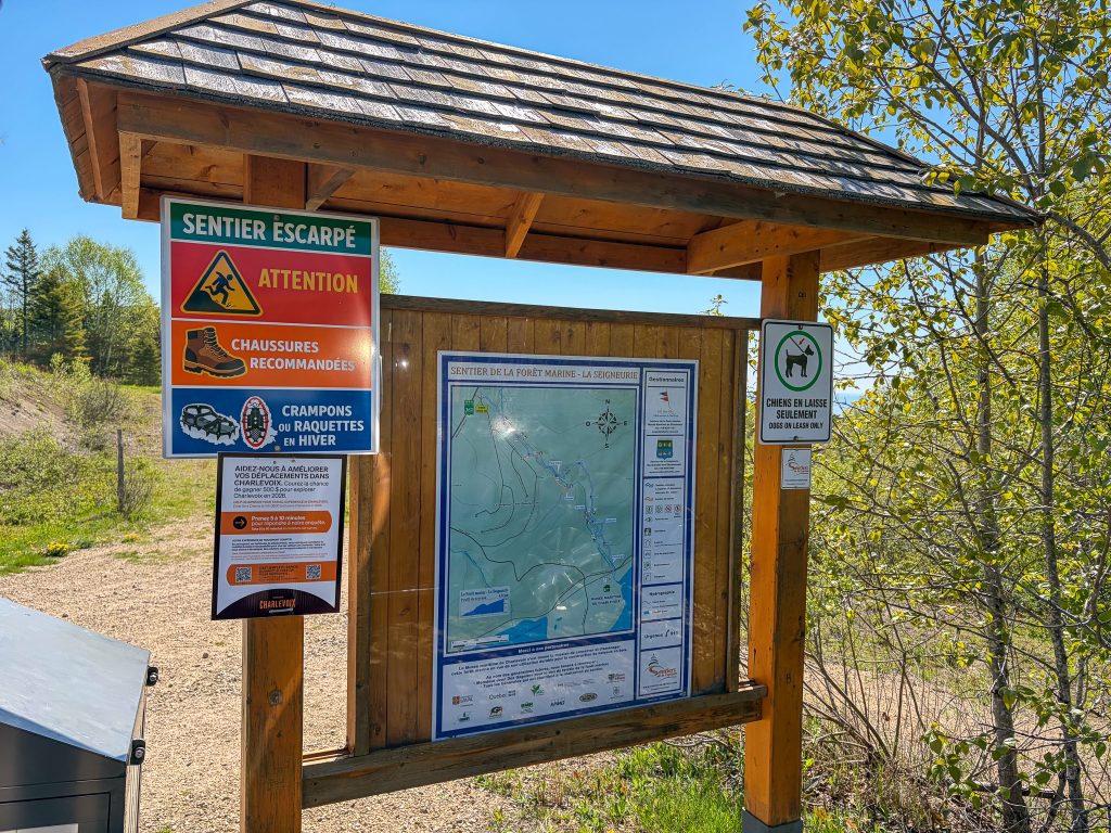 Carte du sentier de la forêt Marine